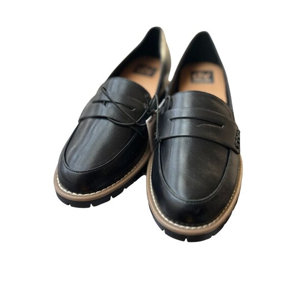 DV by Dolce Vita Size 8.5 Lug Loafers Slip-On Black - Picture 2 of 7